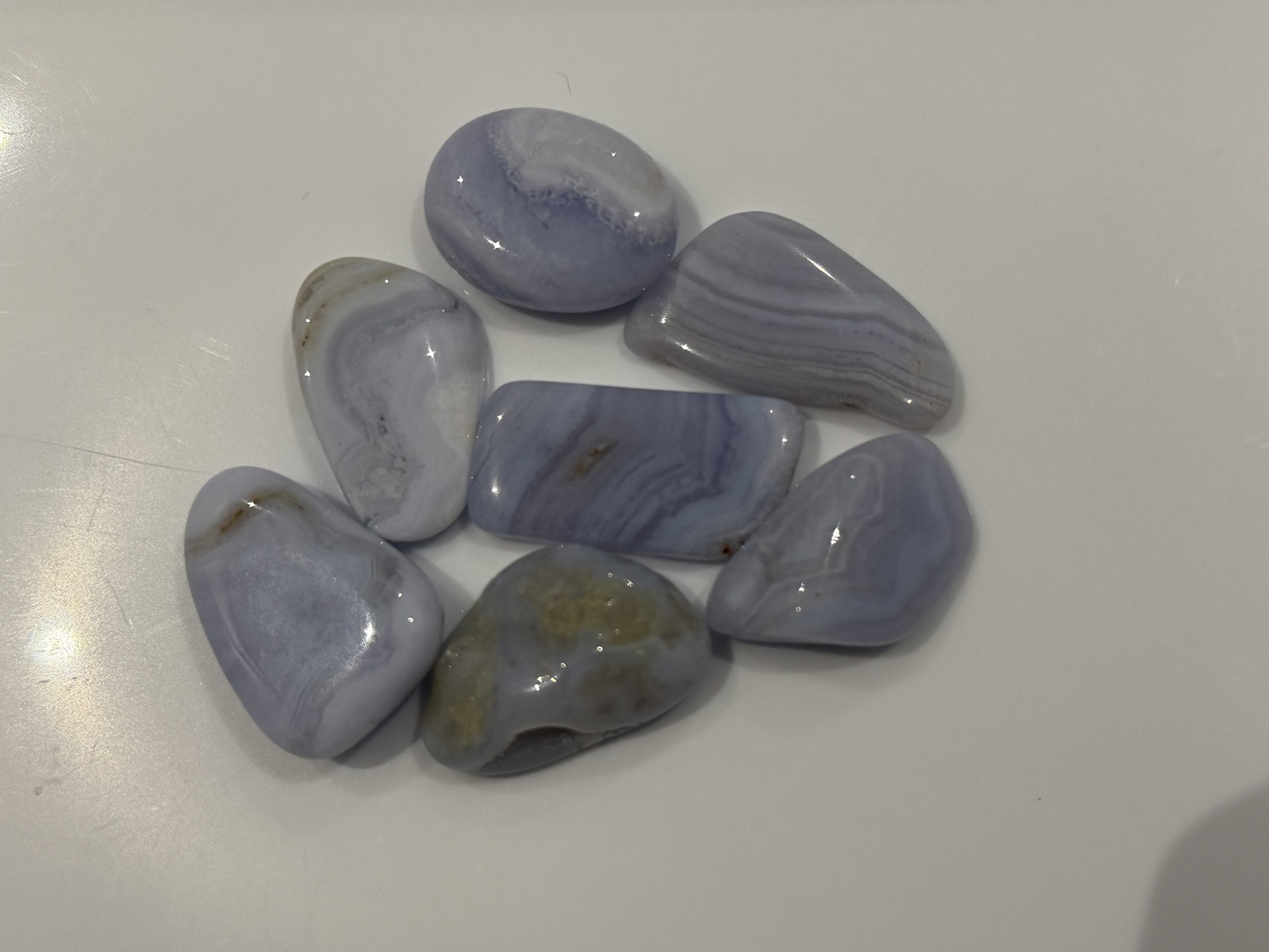 Tumbled Blue Lace Agate